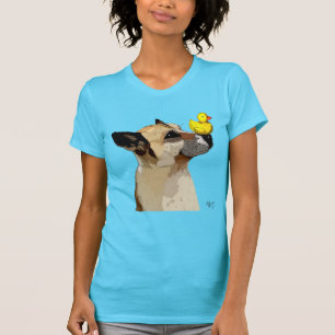 T-shirt Chien et canard de berger allemand