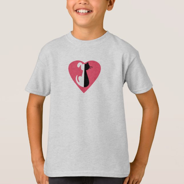 T-shirt chien et chat (Devant)