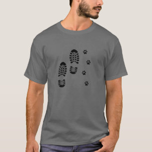 T-shirt Chien Et Homme Randonnée Chien Les Gens De Randon