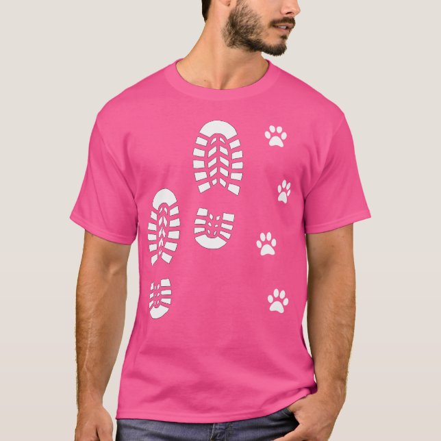 T-shirt Chien Et Homme Randonnée Chien Les Gens De Randonn (Devant)