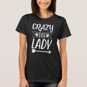 T-shirt Chien fou Lady Paws Puppies Adopter Secourir Blanc