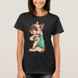 T-shirt Chien Français Bulldog J'aime maman Tattoo Aimer d