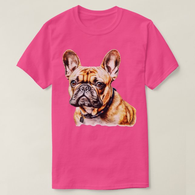 T-shirt Chien français mignon (Design devant)