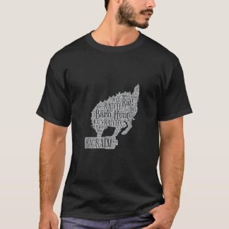 T-shirt Chien Fun Grange Chasse Mot Cloud T Chemise