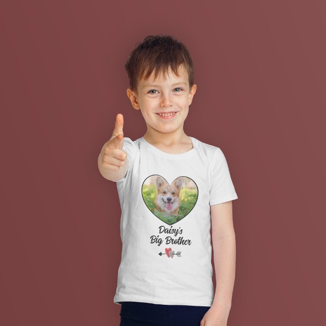 T-shirt Chien grand frère photo personnalisée (Créateur téléchargé)