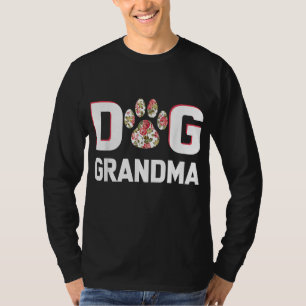 T-shirt Chien Grandma Flower Chiot Amoureux des chiens