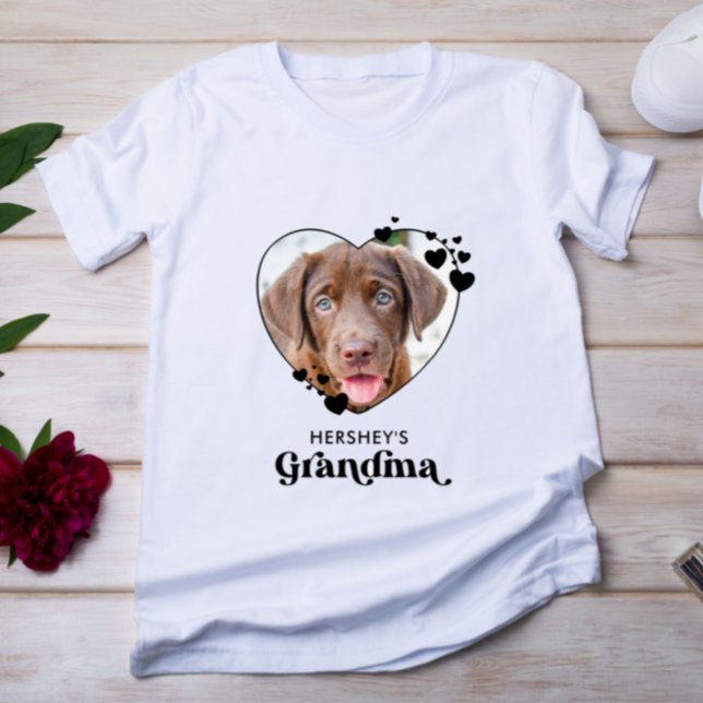 T-shirt Chien GRANDMA Personalized Heart Amoureux des chie (Créateur téléchargé)
