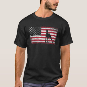 T-shirt Chien Great Dane 4 juillet Drapeau américain USA A