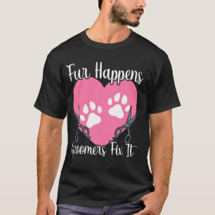 T-shirt Chien Groomer Animal Grooming Chien Cheveux Animau