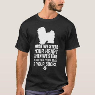T-shirt Chien havanais vole votre cœur vole votre lit cana