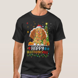 T-shirt Chien Heureux Chien Retriever Golden Hellothan