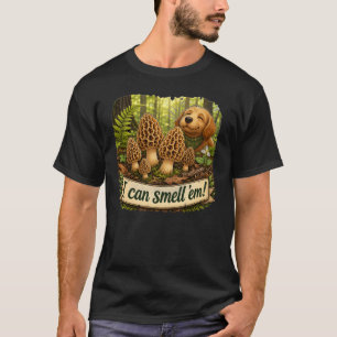 T-shirt Chien Heureux Sentant les Morilles - Amour de la N