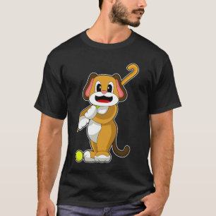 T-shirt Chien Hockey bâton