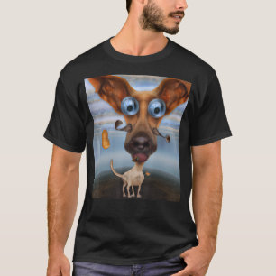 T-shirt Chien idiot chiot mignon oeuvre d'art chiot portra