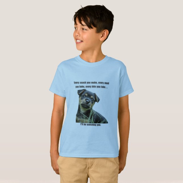 T-shirt Chien Imprimer "Chaque collation que vous  (Devant entier)
