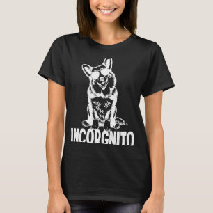 T-shirt Chien Incorgnito Hommes Femmes Et Enfants Corgi