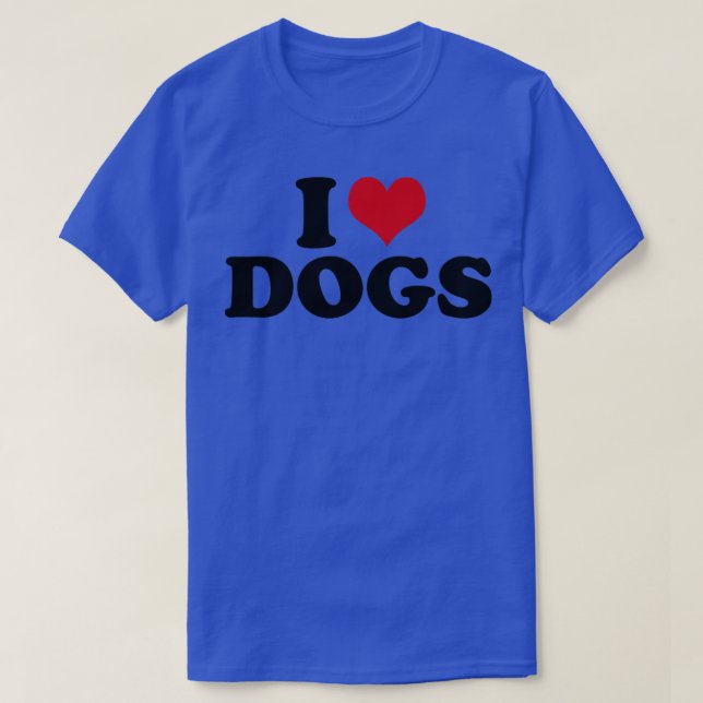 T-shirt Chien J'aime les chiens (Design devant)