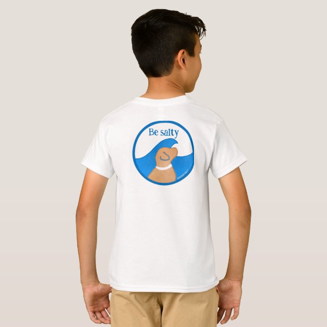 T-shirt Chien jaune être salé enfants" (Dos entier)