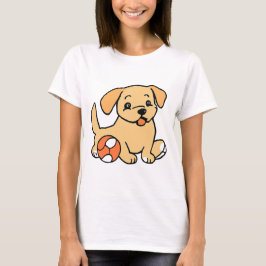 T-shirt Chien Jouant à la balle