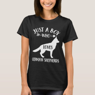 T-shirt Chien Juste Un Garçon Qui Aime Les Bergers Alleman