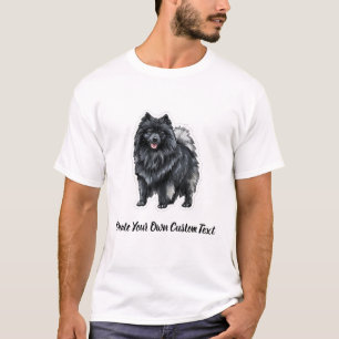 T-shirt Chien Keeshond Créez votre propre texte personnali