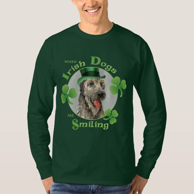 T-shirt Chien-loup irlandais du jour de St Patrick (Devant)