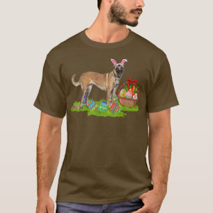 T-shirt Chien Malinois Chasse aux oeufs de Pâques Bunny Ma