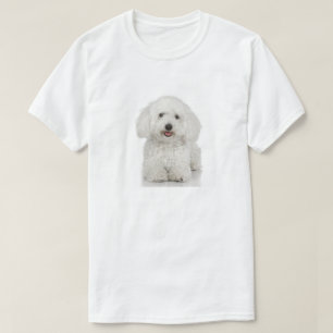 T-shirt Chien maltais blanc