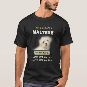 T-shirt Chien Maltais Est Sur Mon Esprit Chien 1