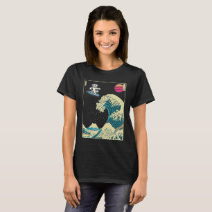 T-shirt Chien maltais surfant sur une vague Kanagawa Japon