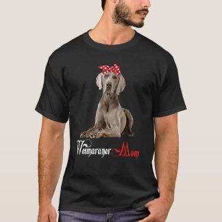 T-shirt Chien Mama chiot maman Weimaraner