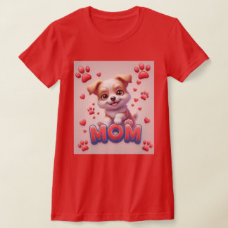 T-shirt Chien Maman Amour - Adorable Art Chiot