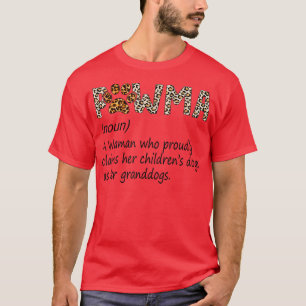 T-shirt Chien Maman Chat Maman Pawma Noun Une Femme Qui A