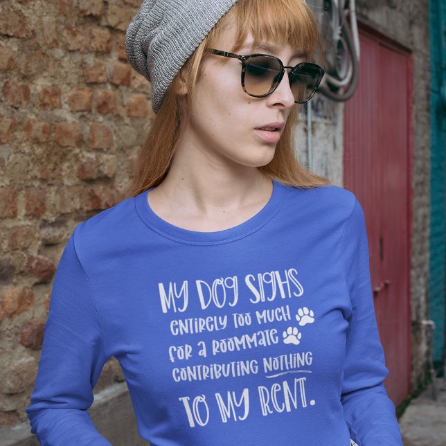T-shirt Chien Maman drôle Photo personnalisée Femmes's Lon (Créateur téléchargé)