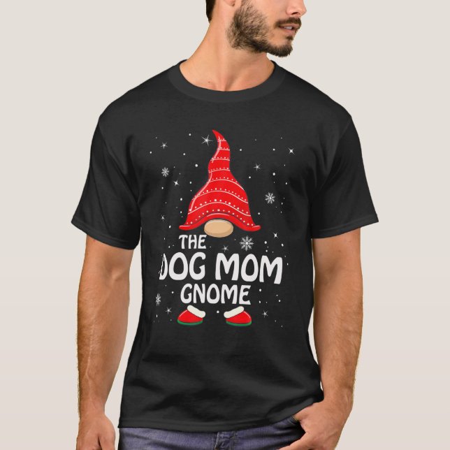 T-shirt Chien Maman Gnome Matching Family Group Noël (Devant)