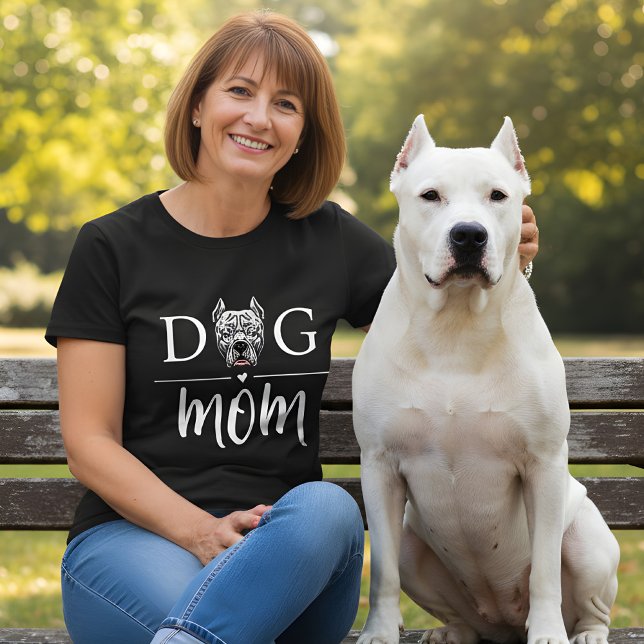 T-shirt Chien Maman mignonne Dogo Argentine (argentine dogo dog mom shirt)