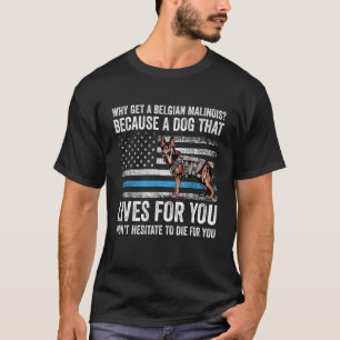T-shirt Chien Maman Papa K9 Agent De Police Pourquoi Obten