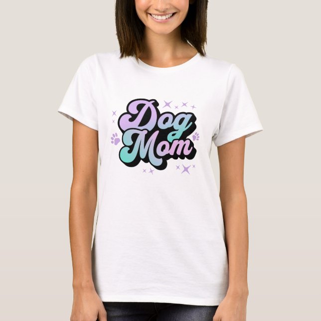 T-shirt Chien Maman Retro Chien Propriétaire Cadeau (Devant)