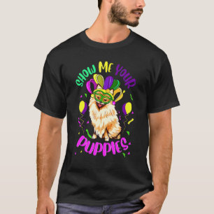 T-shirt Chien Mardi Gras Costume Danse Balloons Montrez-Mo