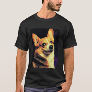 T-shirt Chien Mème de Visage de Corgi Drôle