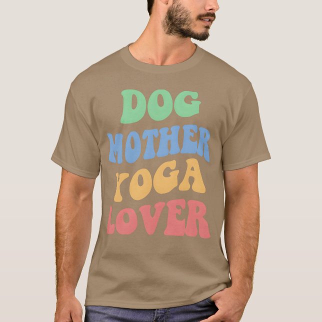 T-shirt Chien mère Yoga Lover Iv amis (Devant)