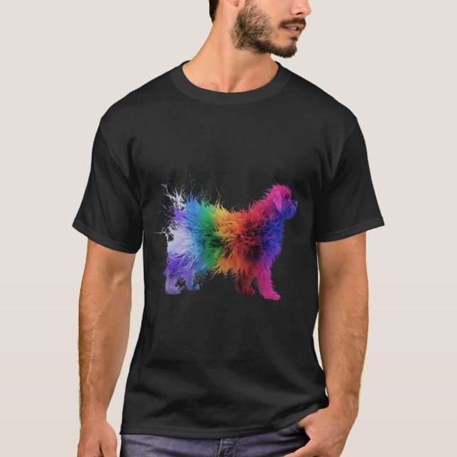 T-shirt Chien mignon arc-en-ciel (Devant)
