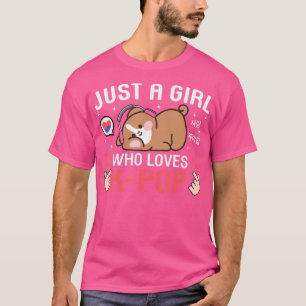 T-shirt Chien Mignon Chien Kawaii Musique Coréenne Juste U