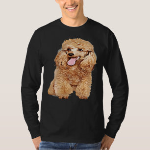 T-shirt Chien mignon Dans La Perruque Drôle Poodé Blond