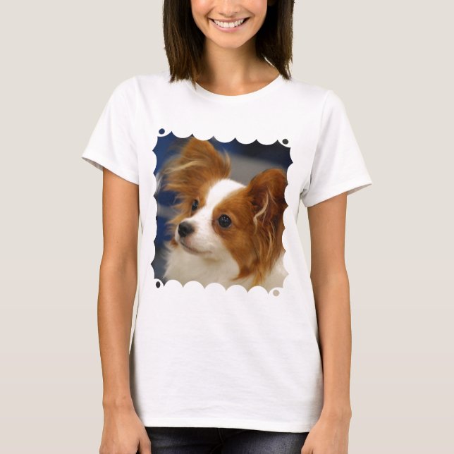 T-shirt Chien mignon de Papillon (Devant)