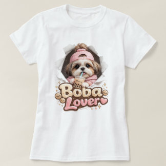 T-Shirt Chien Mignon Kawaii Shih Tzu Amateur de Bo