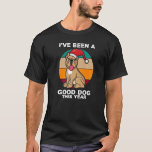 T-shirt Chien mignon Noël Chien mignon Taureau Terrier San