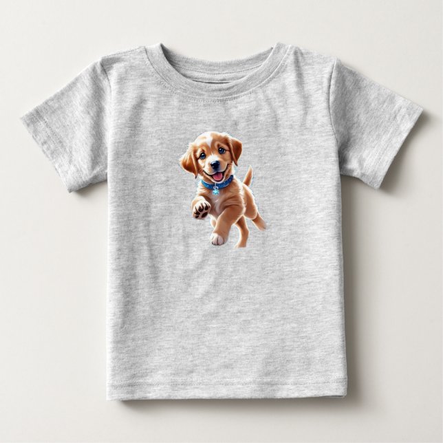 T-shirt Chien Mignon pour Bébé  (Devant)