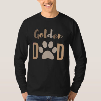 T-shirt Chien minimaliste mignon Golden Retriever Papa