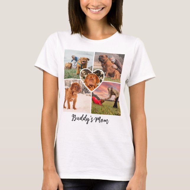 T-shirt Chien moderne Maman Personnalisé Animaux de compag (Devant)